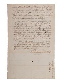 PICKERING, Timothy (1745-1829). Autograph letter signed ("T. Pickering QMG") as Quartermaster General of the Continental Army. Newburgh, 17 March 1783.