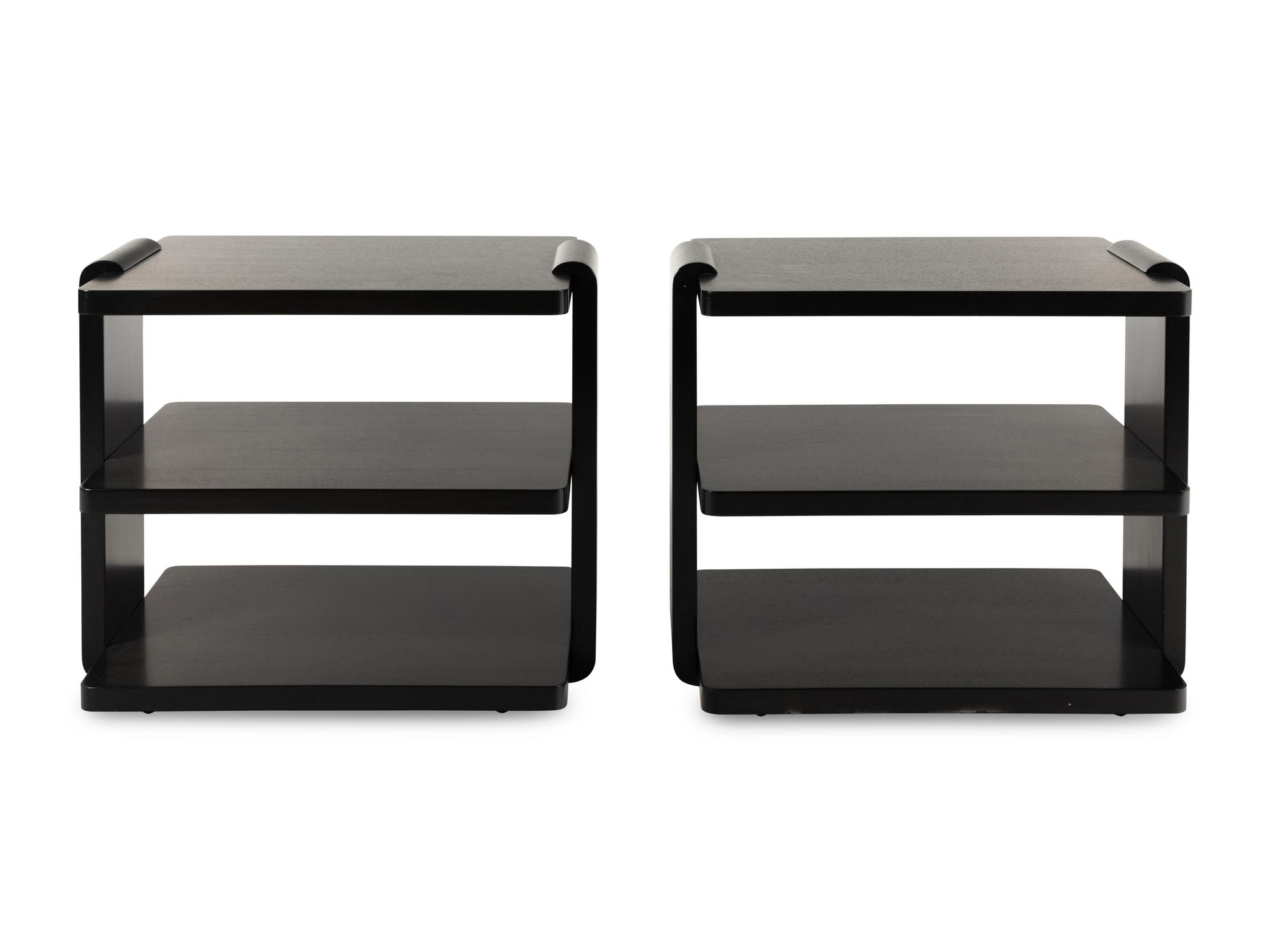 A Pair of J. Robert Scott Emile Three-Tier Side Tables