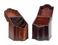 A Pair of English Mahogany Cutlery Boxes