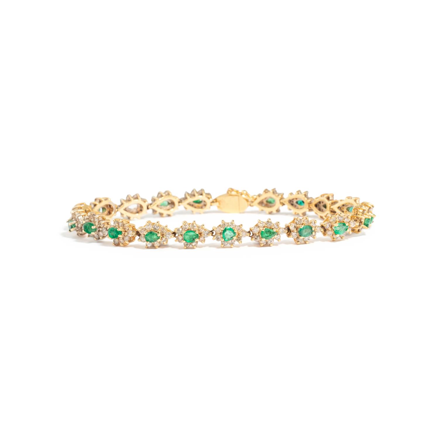 EMERALD AND DIAMOND BRACELET