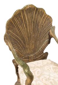 An Italian Painted "Grotto" Armchair