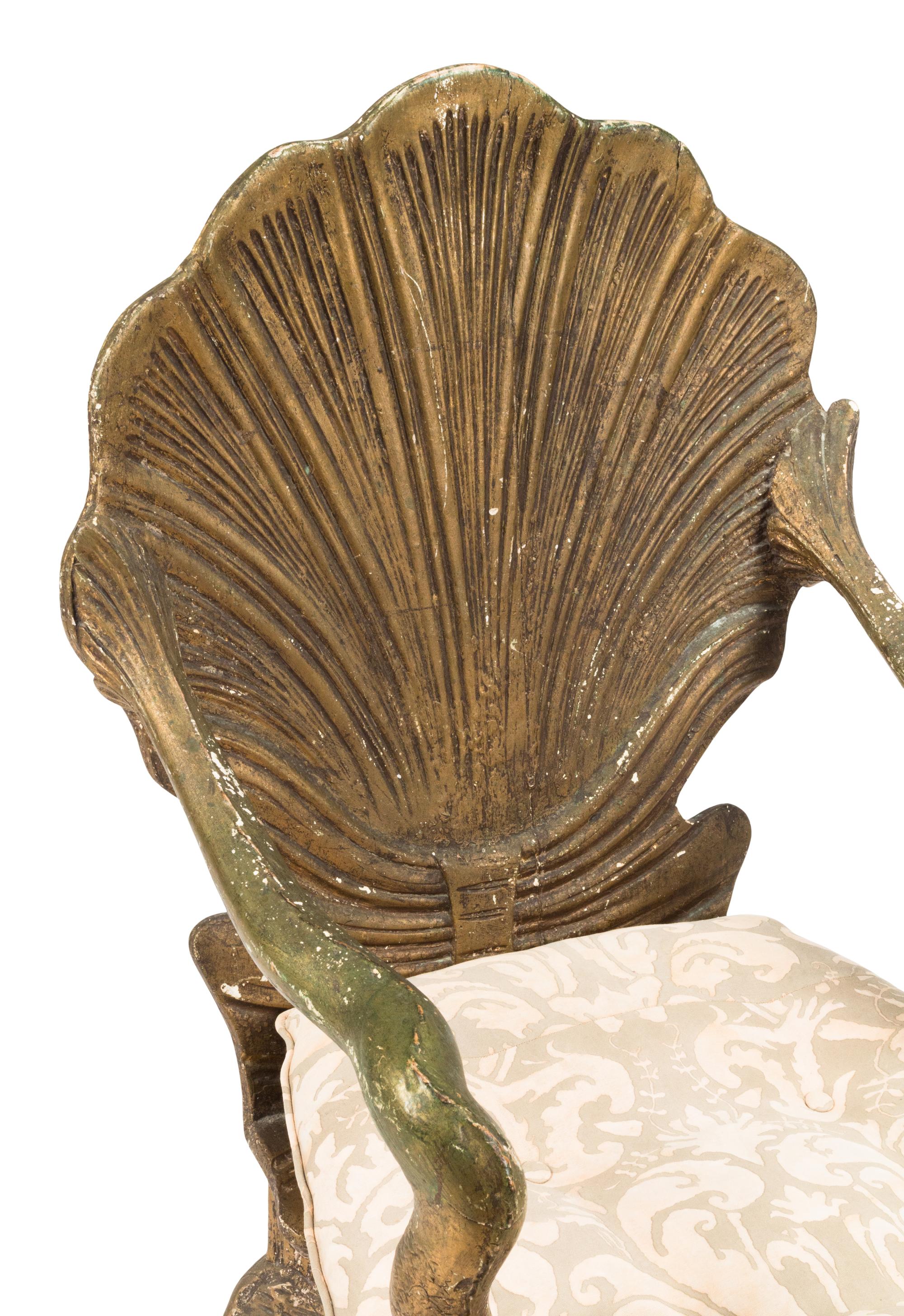 An Italian Painted "Grotto" Armchair
