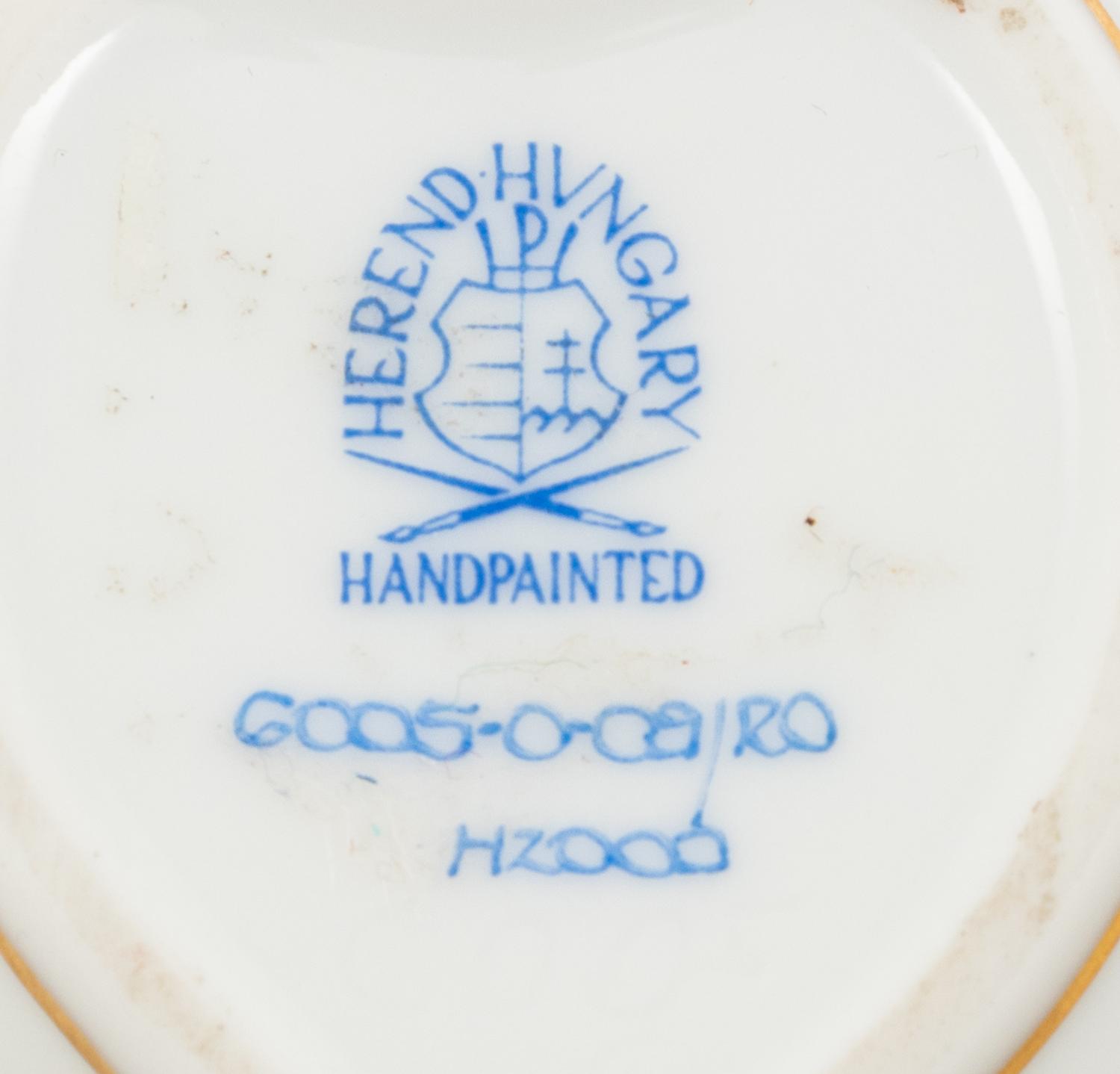 A Group of Herend Porcelain Table Articles
