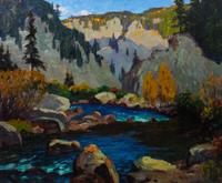 Ferdinand Kaufmann, (German, 1864-1942), Late Afternoon, Platte Canyon