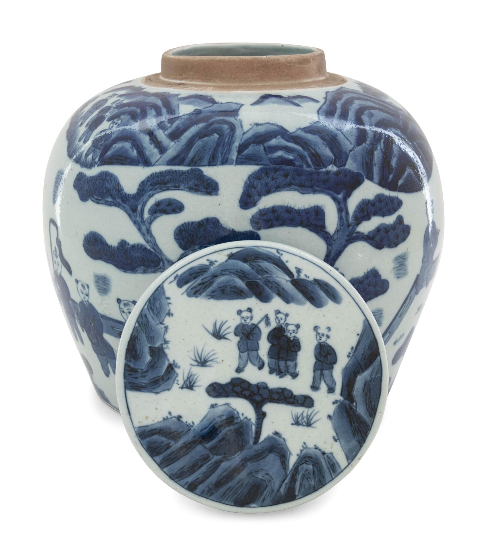 A Canton Export Covered Ginger Jar
