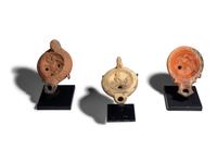 Three Roman Terracotta Oil Lamps