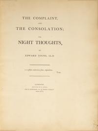 [Literature] [Blake, William] Young, Edward. The Complaint, and the Consolation; or, Night Thoughts