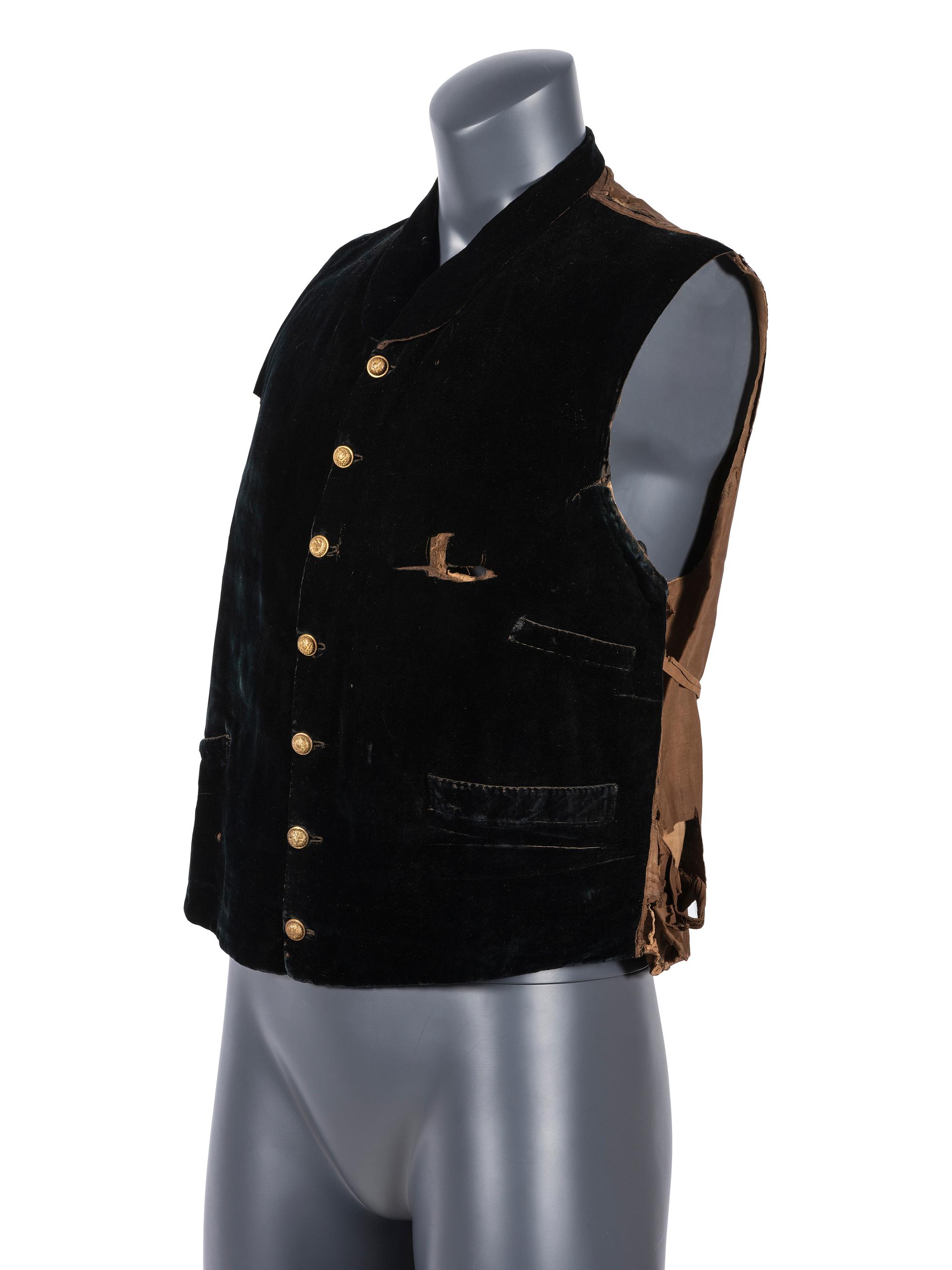 A collection of items identified to Lieutenant Colonel Jonathan Biggs, 123rd Illinois Infantry, “Wilder’s Brigade,” highlighted by bullet-struck frock coat and vest worn during the assault on Selma, Alabama. 2 April 1865.