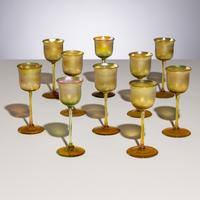 Tiffany Studios New York (American, 1880–1930) — Assembled Set of Ten Cordials