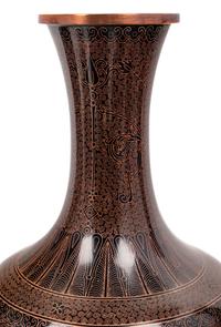 16 Japanese Black and Blue Ground Cloisonné Vessels