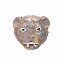 Opal Lion Pendant Brooch