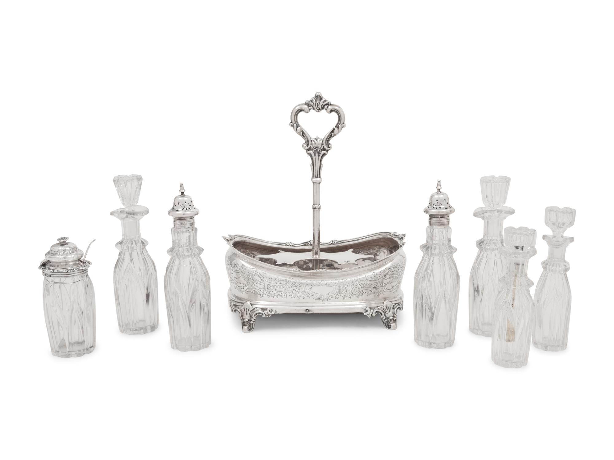 A George III Silver Cruet Set