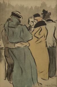 A Portfolio of Prints after Jacques Villon Framed size 18 x 18 inches.