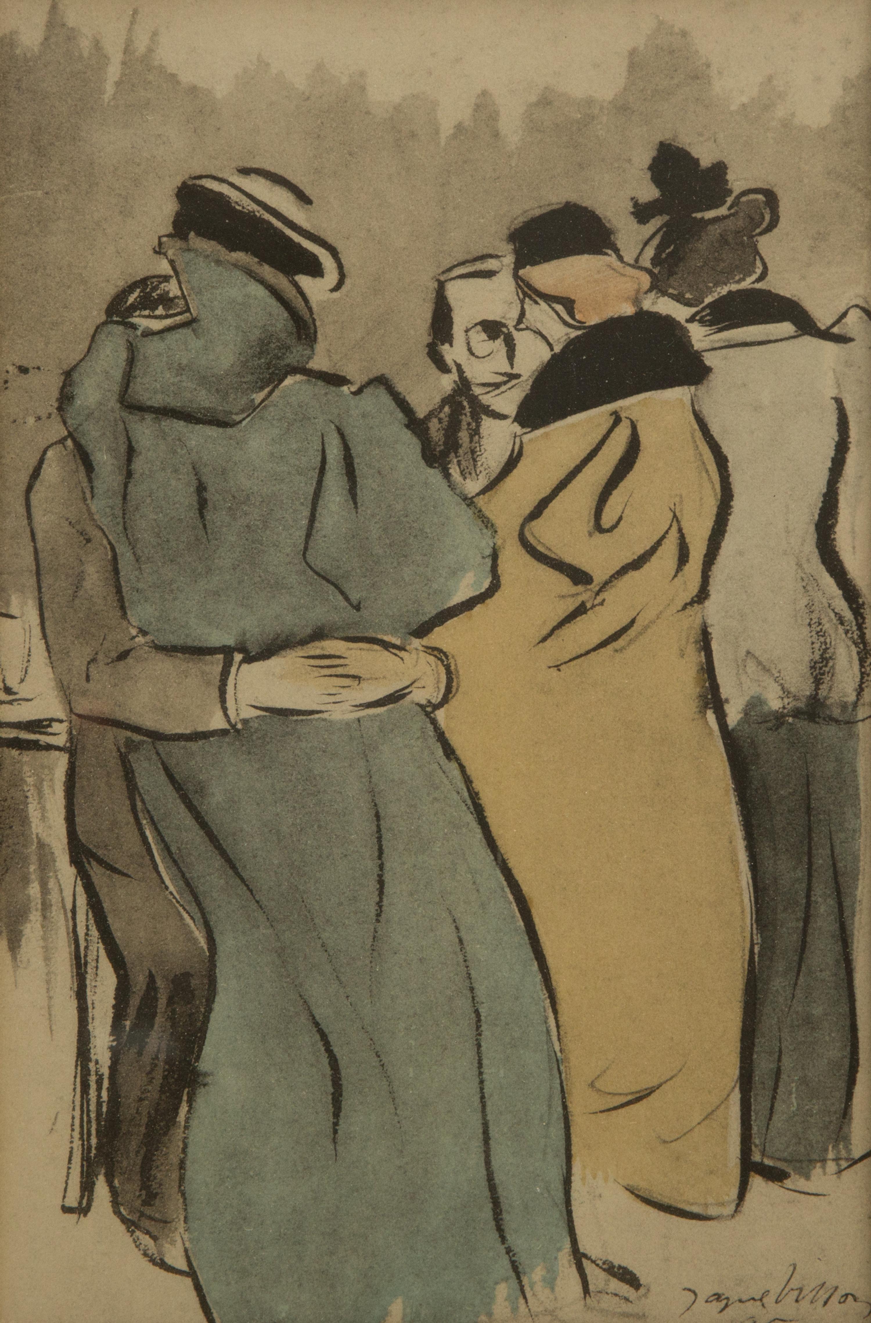 A Portfolio of Prints after Jacques Villon Framed size 18 x 18 inches.