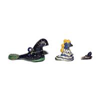 Three Phoenician Glass Bird Pendants