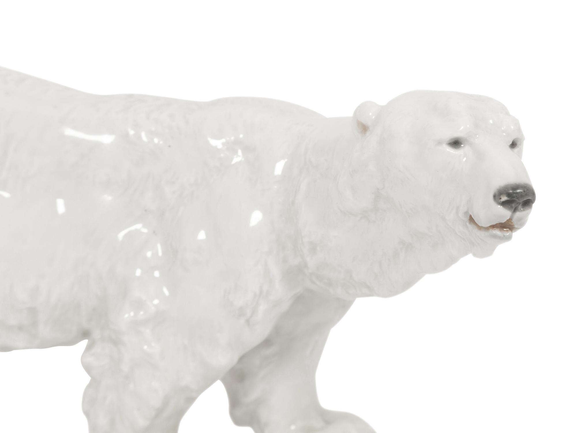 A Pair of Meissen Porcelain Polar Bears by Otto Jarl
