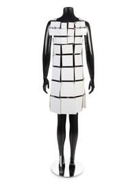 Paco Rabanne White Tile Sheath Dress, 1960-70s