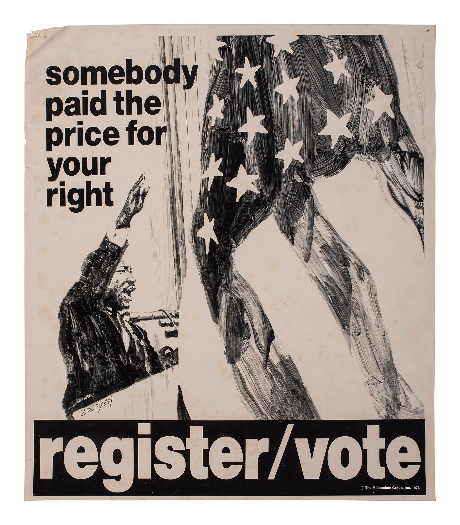 [KING, Martin Luther, Jr. (1929-1968)]. 2 posters featuring Martin Luther King, Jr., incl. I am on the Mountain Top by Zap.