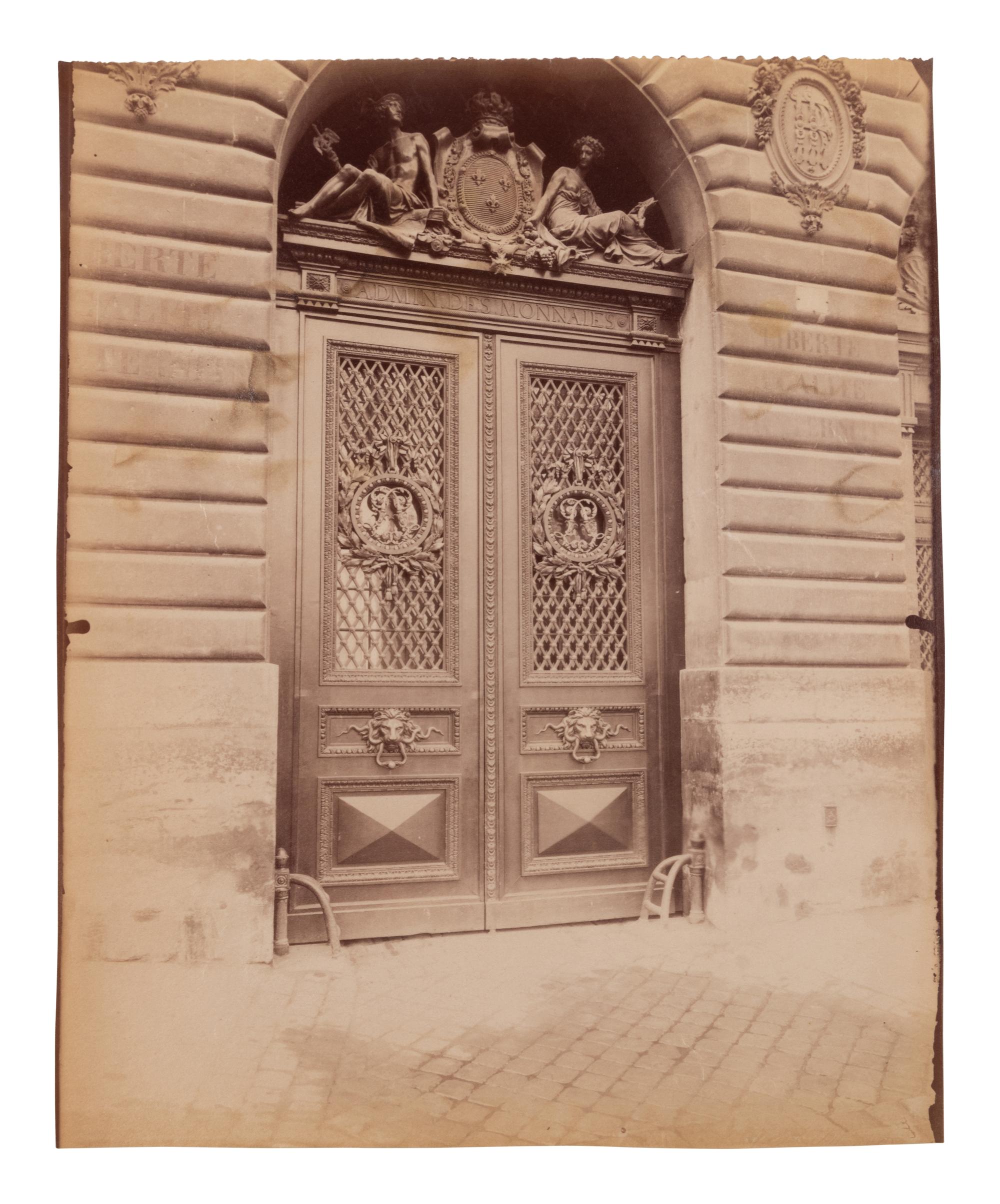 A group of three photographs ( La Monnaie, quai Conti, 1900; Hôtel Lepelletier Saint Fargeau, rue de Sévigné , 1905; La Monnaie, quai Conti, 1905-1906)