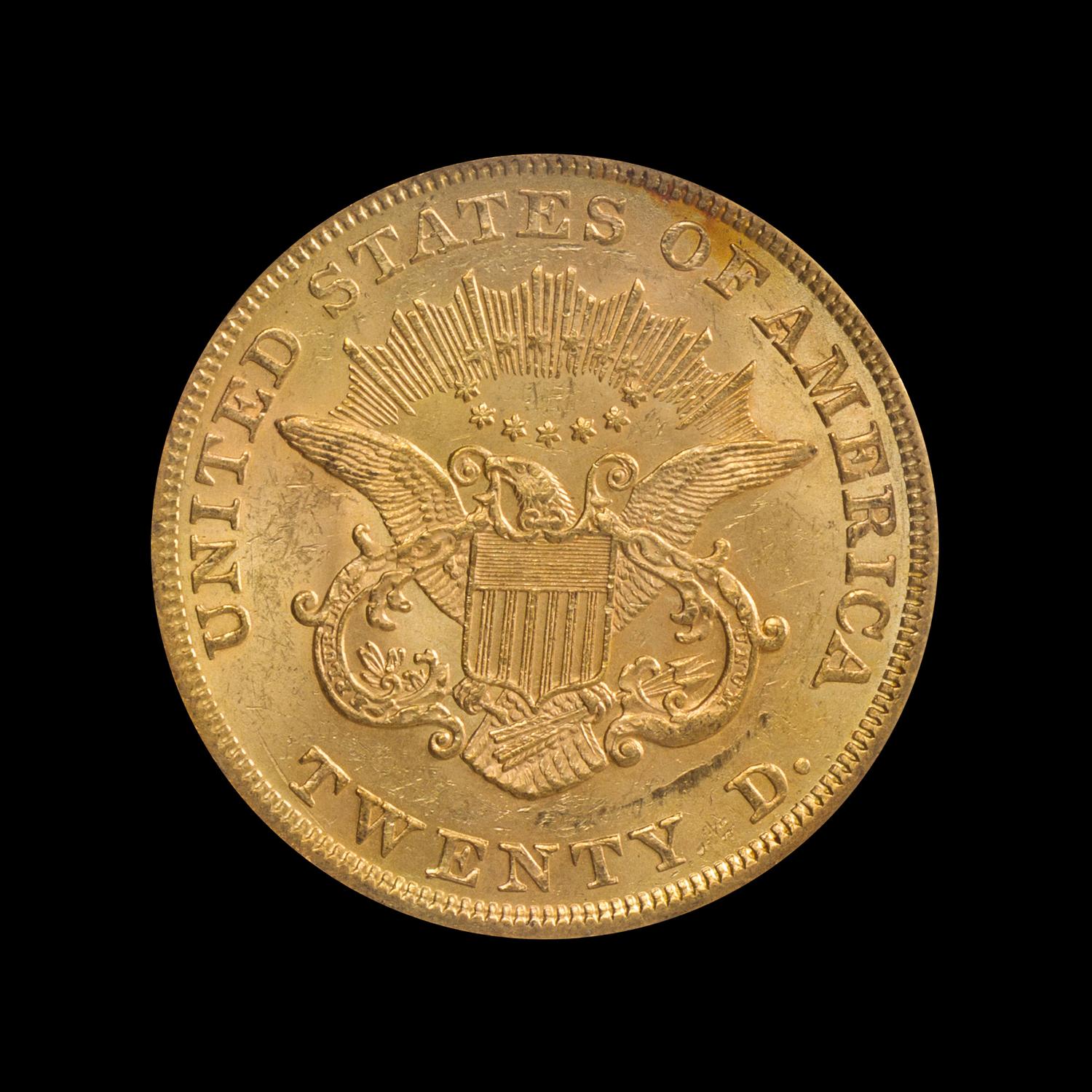 A United States 1853 Liberty Head $20 Gold Coin