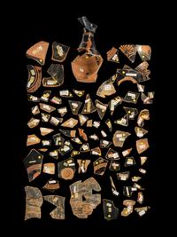78 Attic Red-Figured Vase Fragments