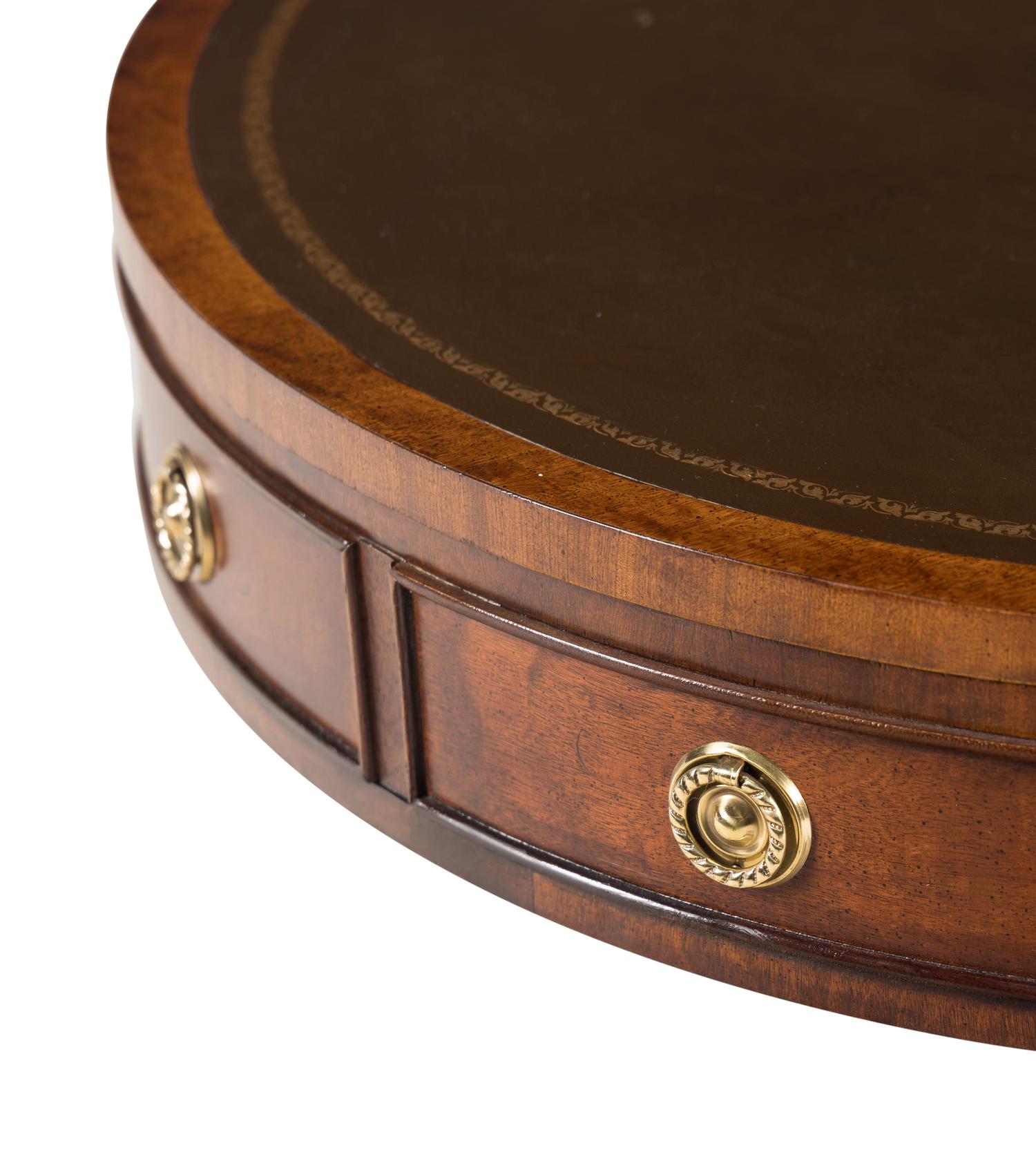 A George III Style Mahogany Drum Table