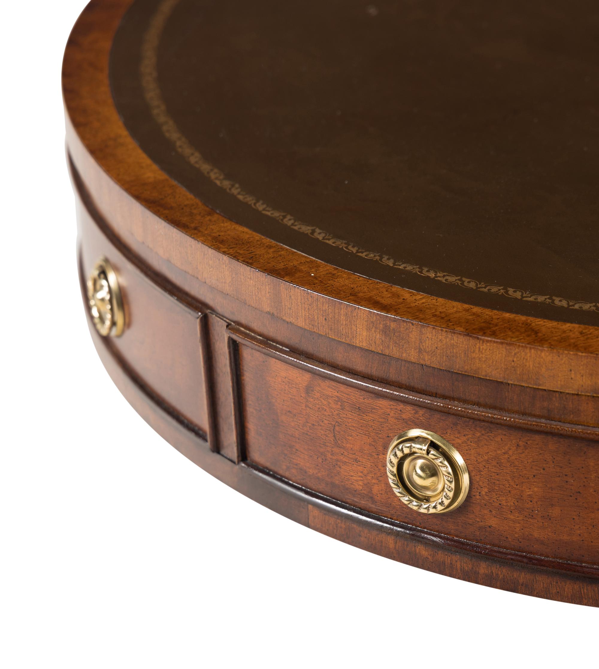 A George III Style Mahogany Drum Table