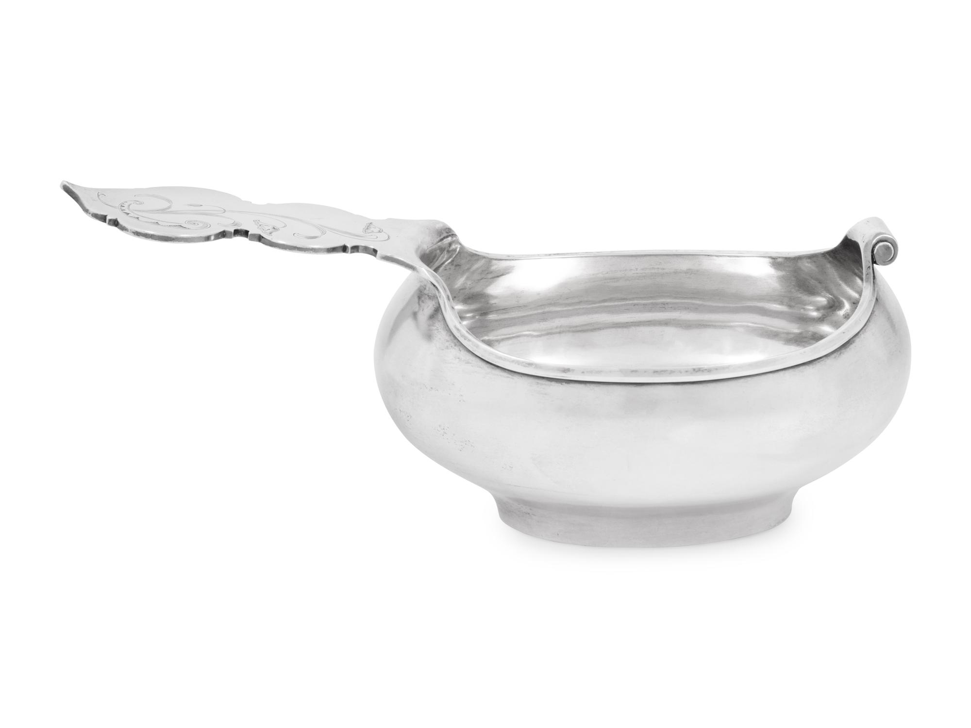 A Large Russian Silver Kovsh