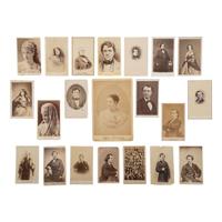 [Lincoln, Abraham] Group of 21 Photographs of John Wilkes Booth, His Family, and Potential Love Interests.