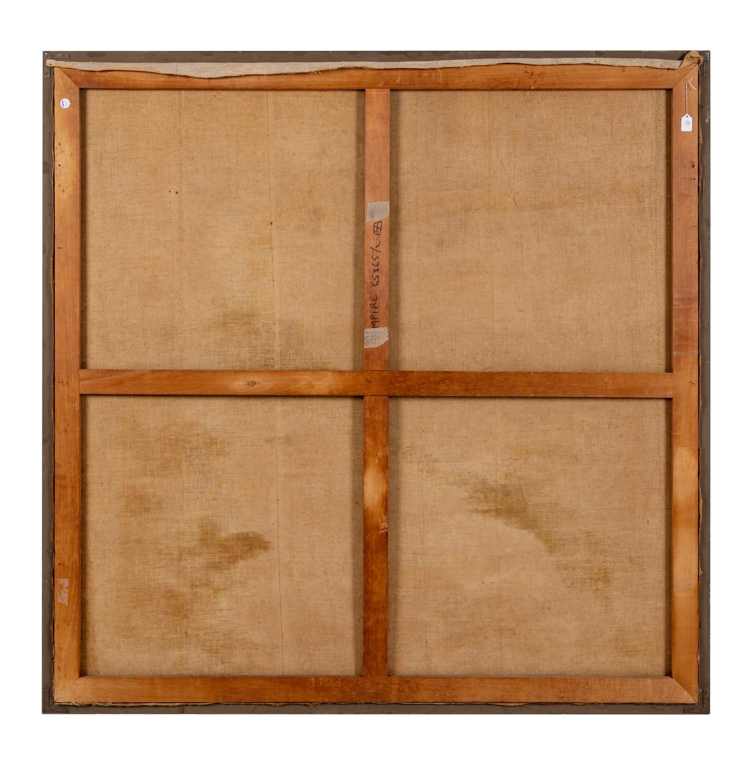 A Continental Painted Canvas Scenic Panel