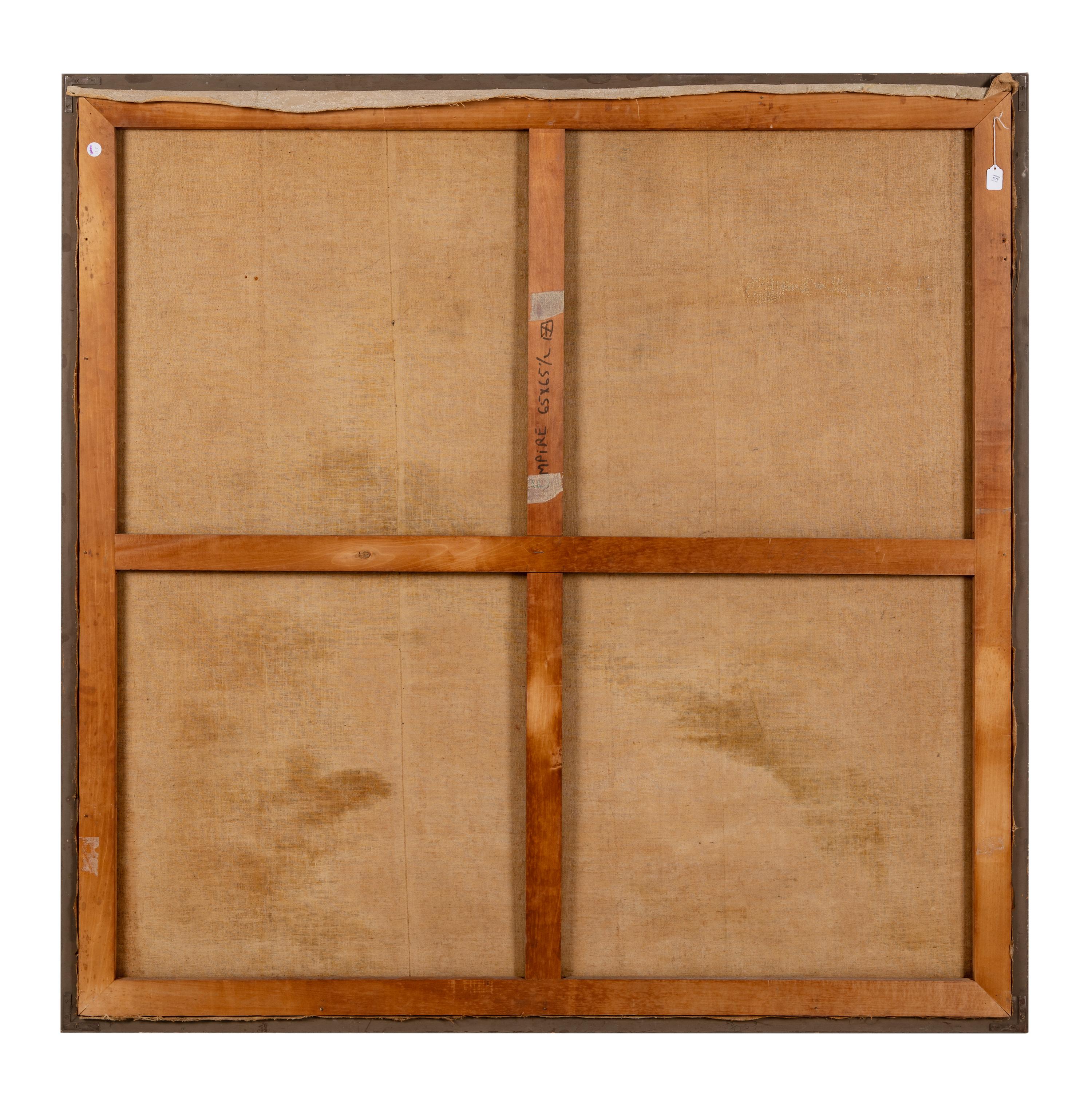 A Continental Painted Canvas Scenic Panel