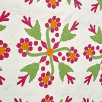 A Southern Whig Rose Quilted and Appliqued Cotton Quilt