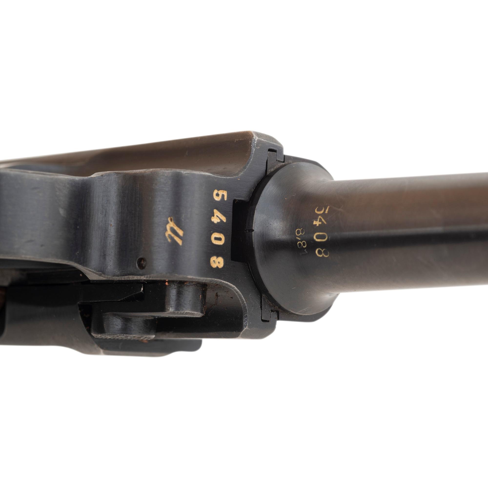 **Mauser 42-Code P.08 Luger with Holster and Matching Magazine