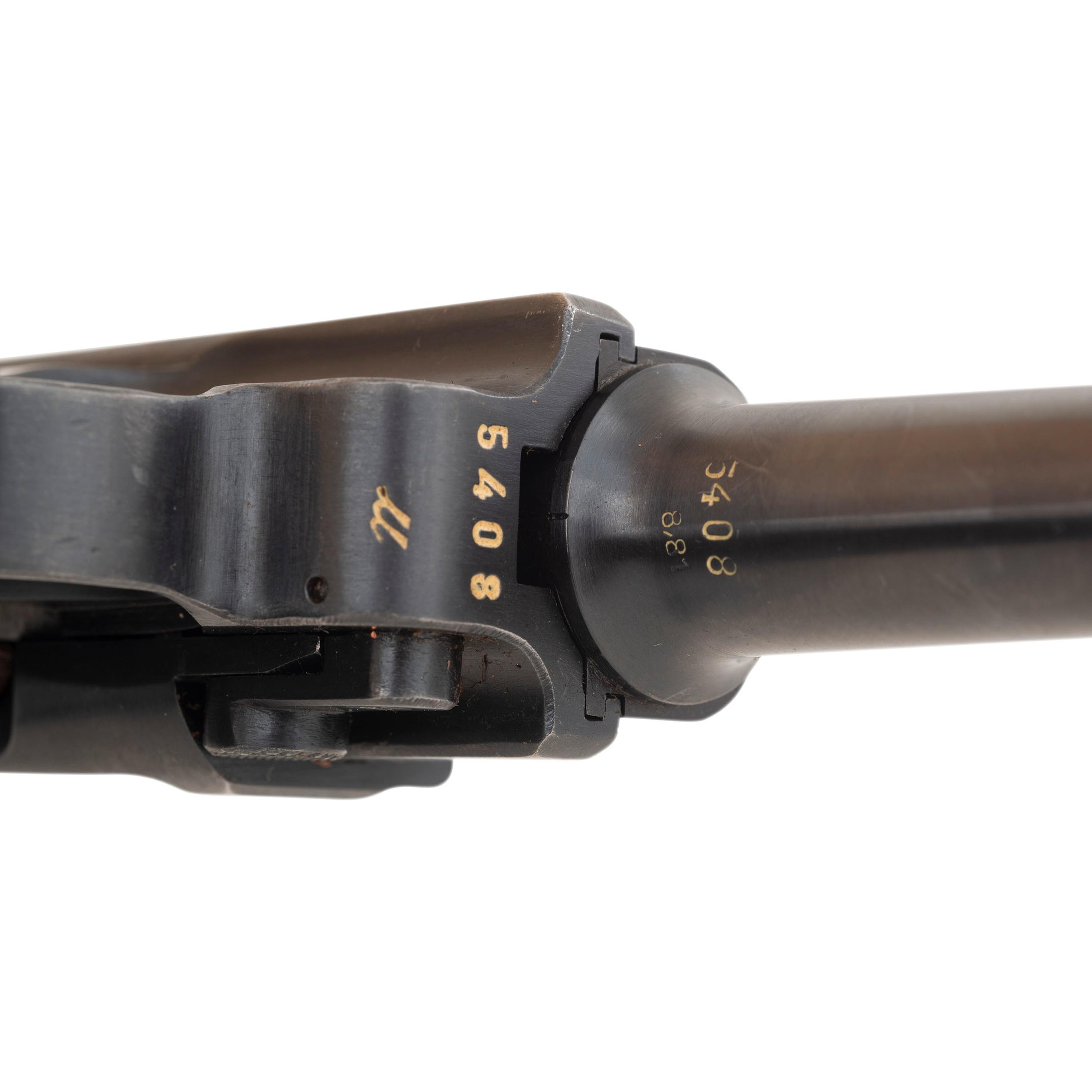 **Mauser 42-Code P.08 Luger with Holster and Matching Magazine