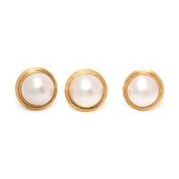 YELLOW GOLD AND MABE PEARL SET