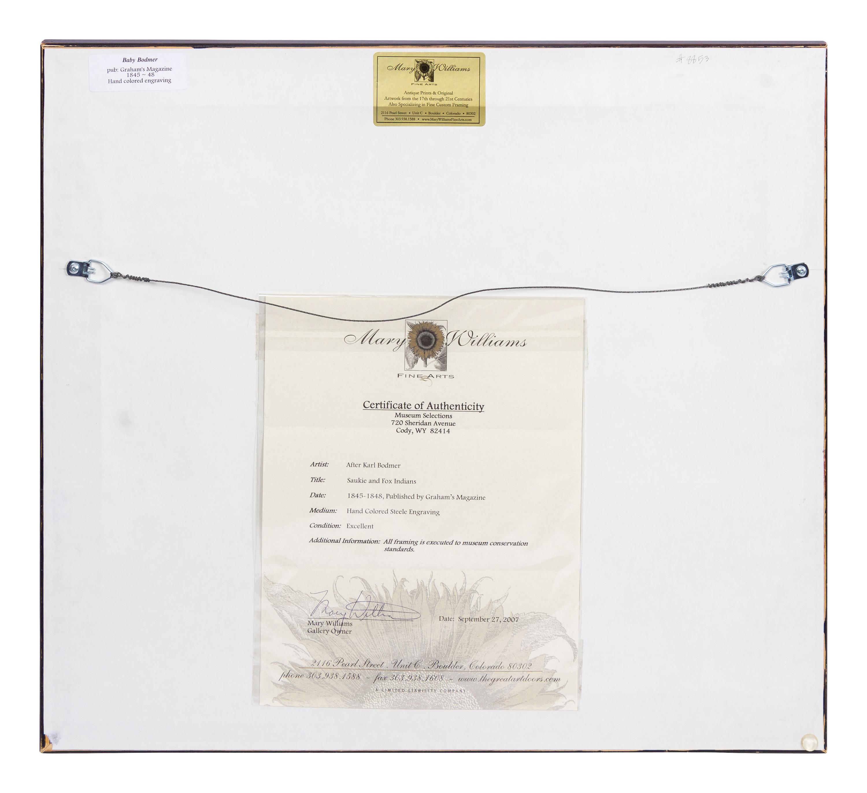 BODMER, Karl (1809-1893), after Saukie & Fox Indians