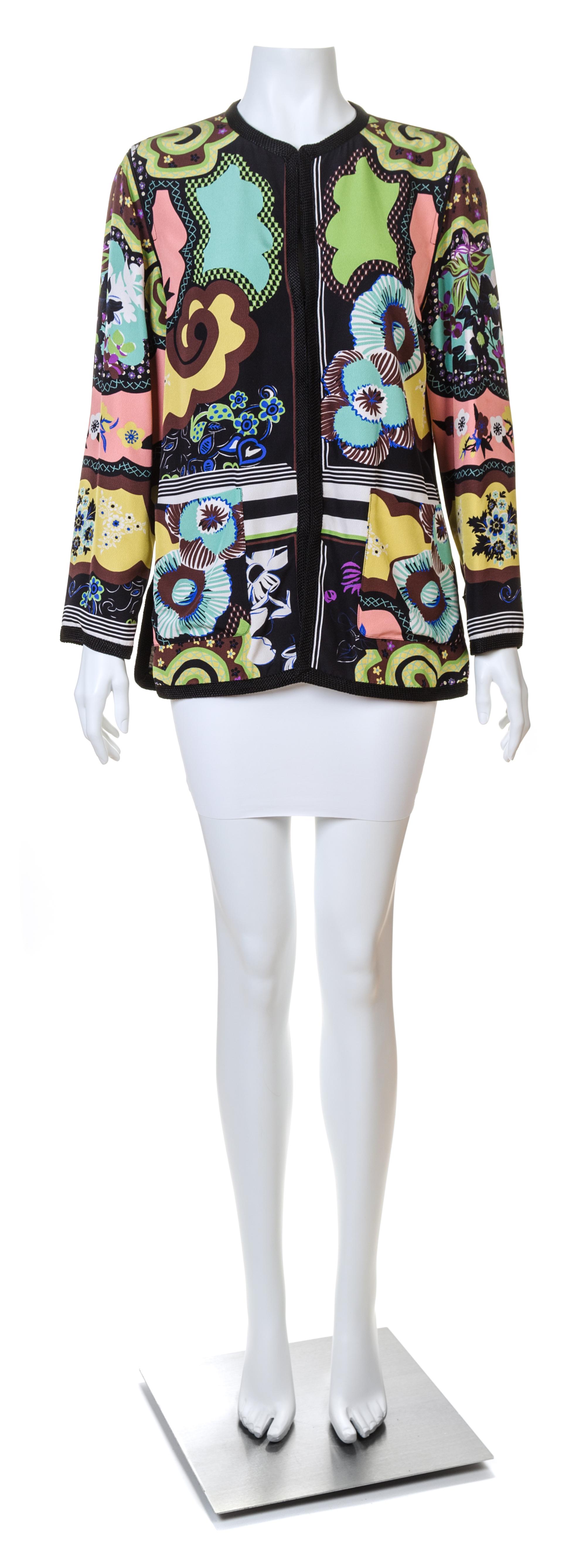 An Etro Multicolor Silk Jacket, Size 44.