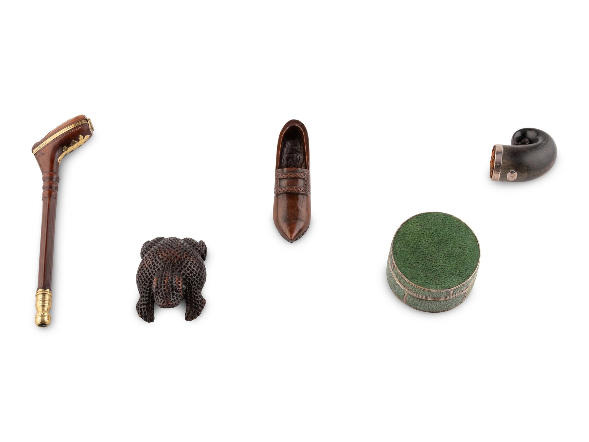 A Group of English and Scottish Snuff Containers