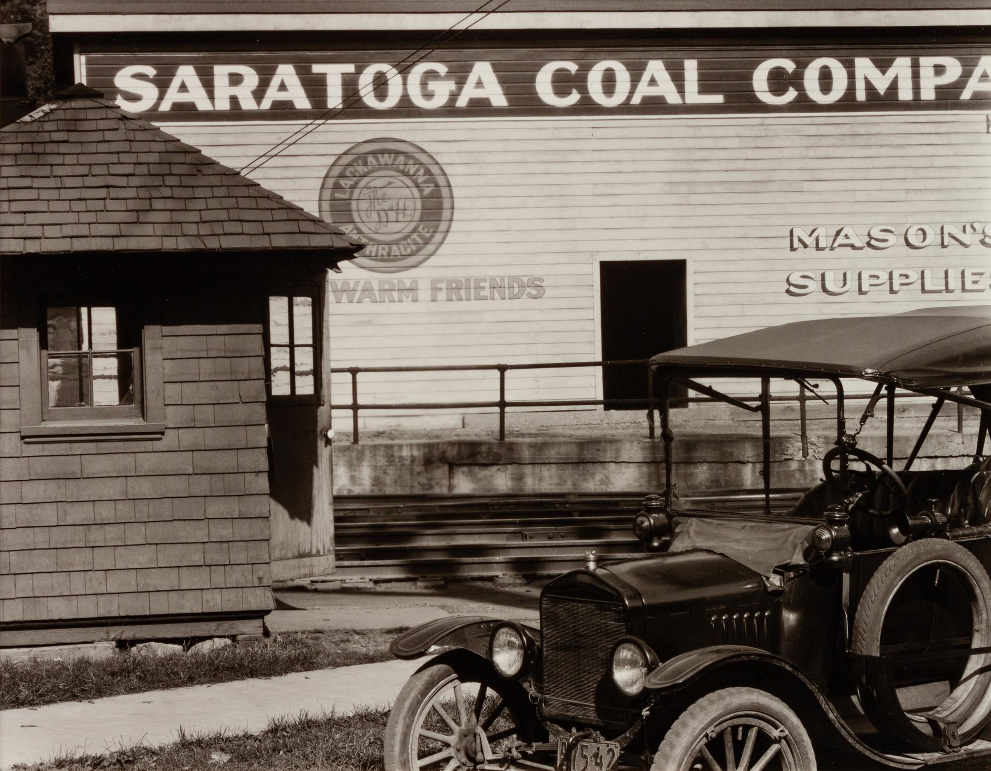 A group of three photographs ( Self Portrait with Camera , 1929 (printed 1979); Car Wheel, Ford, 1929 (printed 1980); Saratoga Coal , 1929 (printed 1981))