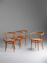 Set of Four Arm Chairs, model B-9, c. 1960 Thonet / Stendig, Germany