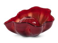Red Seaform Pair with Ebony Lip Wraps, 1995 Portland Press Editions, USA