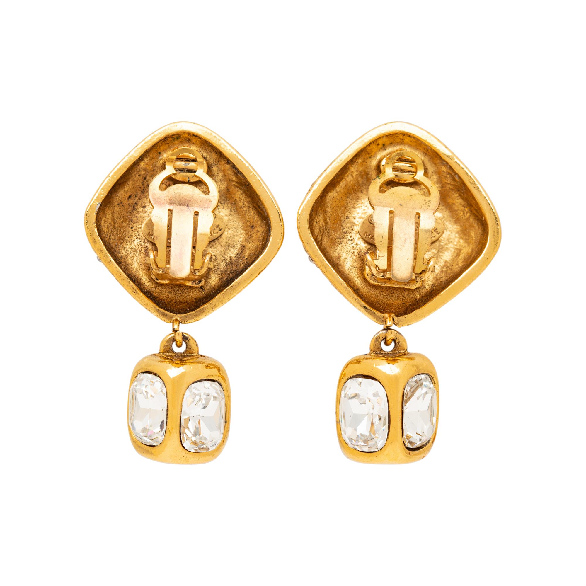 Chanel, Rhinestone-Set Ear Clips
