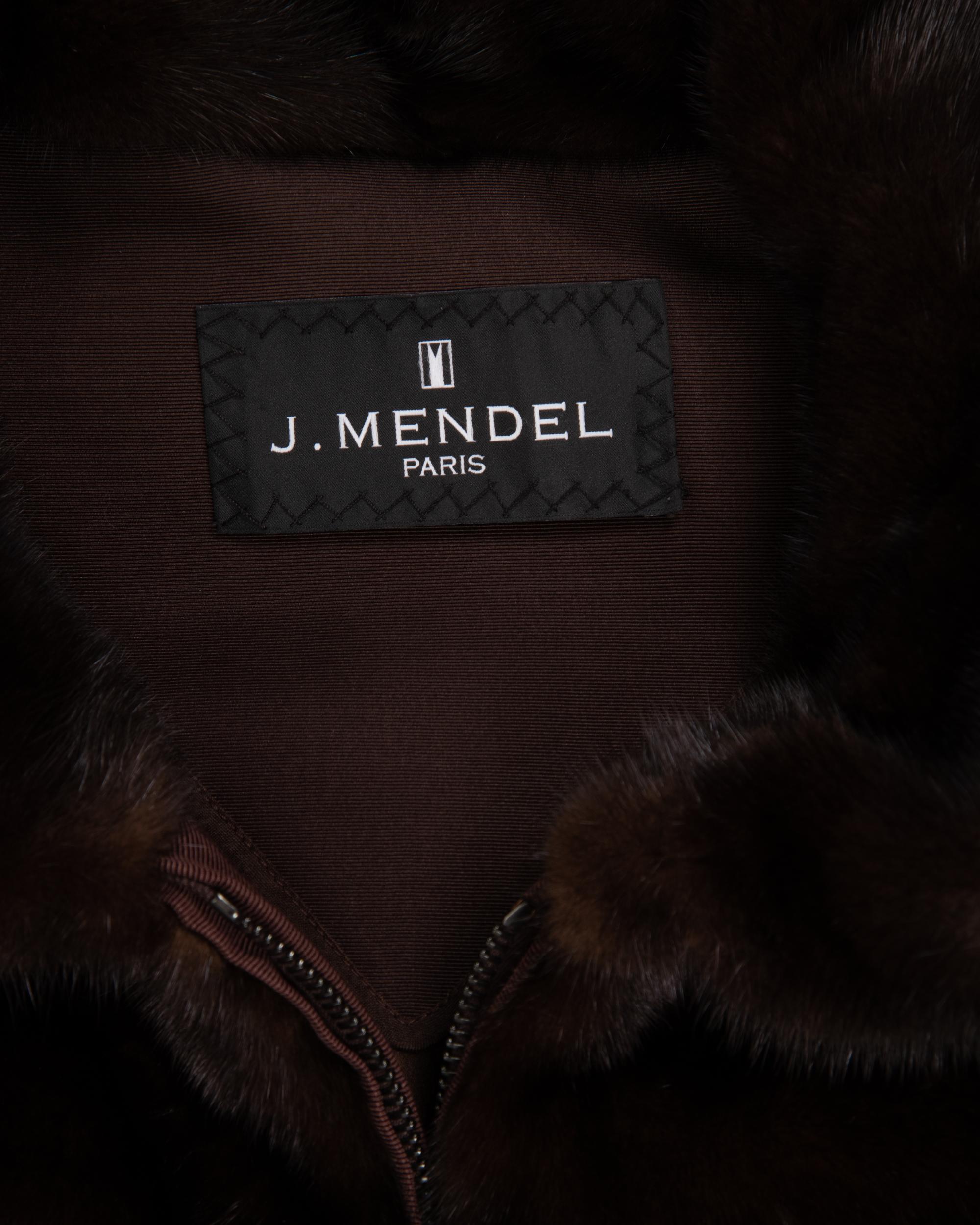 J. Mendel Mink and Suede Zip Front Vest