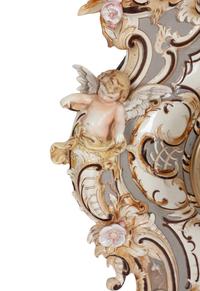 A Continental Majolica Wall Clock