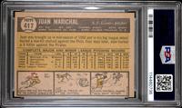 A 1961 Topps Juan Marichal Rookie Baseball Card No. 417 (PSA 7 NM OC)