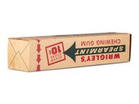 A Wrigley's Spearmint Gum Counter Top Cardboard Advertising Box