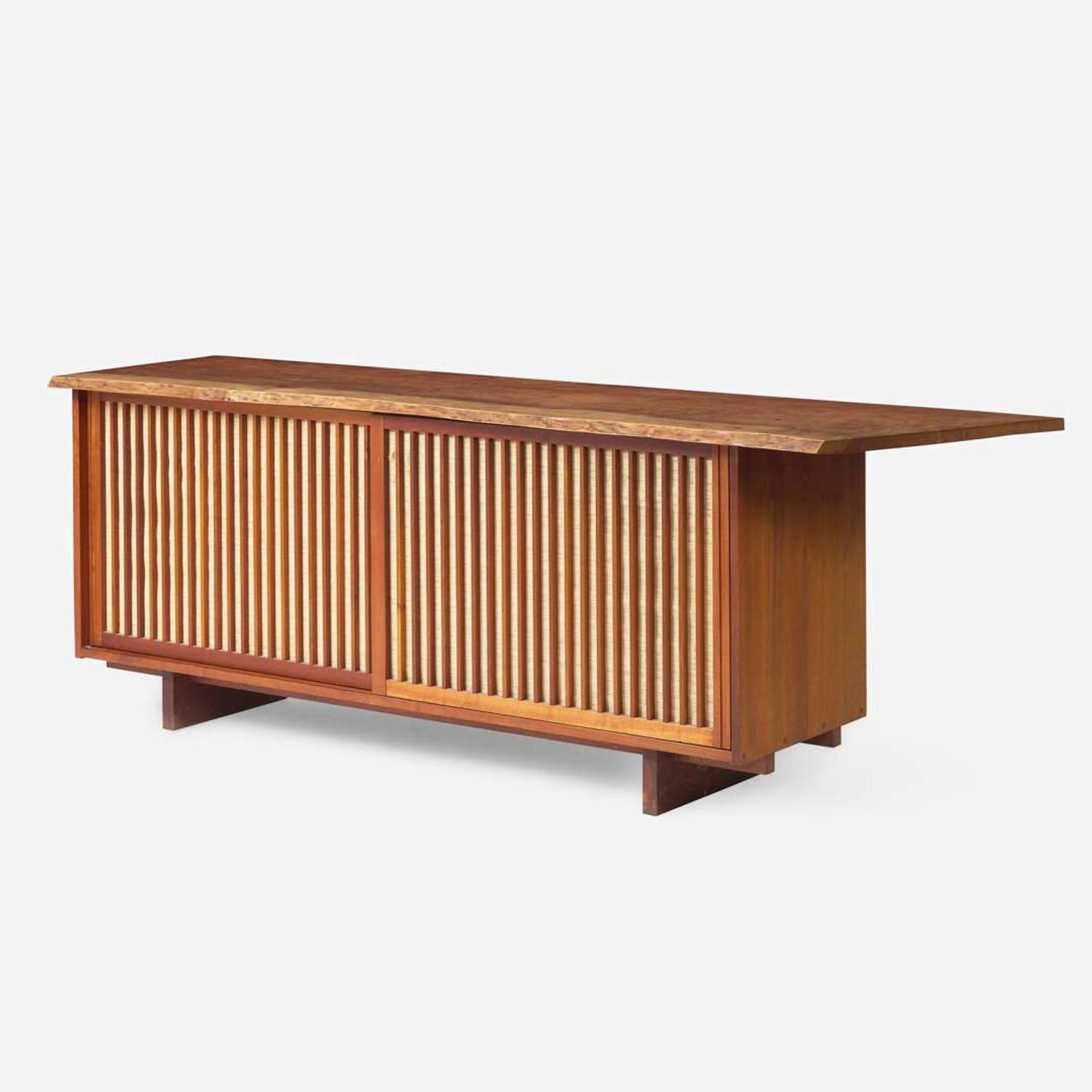 George Nakashima (American, 1905-1990) Fine Double Sliding-Door Cabinet, New Hope, Pennsylvania, 1960