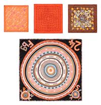 Hermès, Four Scarves of Varying Sizes