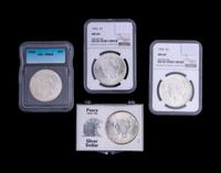 Two 1922 Peace $1 Coins (NGC MS64)