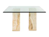 A Contemporary Marble and Glass Console Table